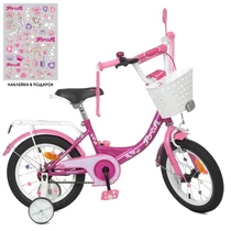 Велосипед детский PROF1 12д. Y1216-1K, Princess, с корзинкой